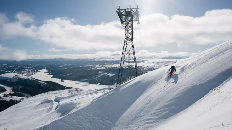 Preparerad nedfart i Åre Björnen